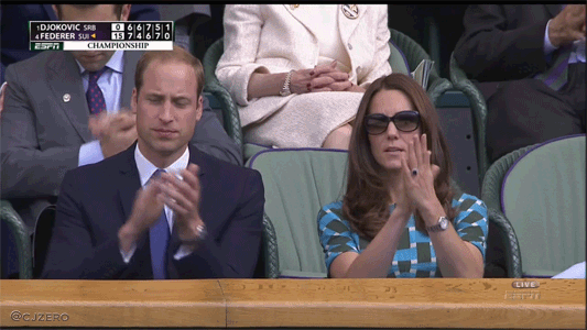 Kate clapping