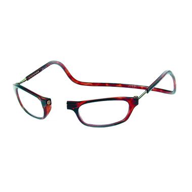Clic Reader glasses connect together using two magnetic lens frames