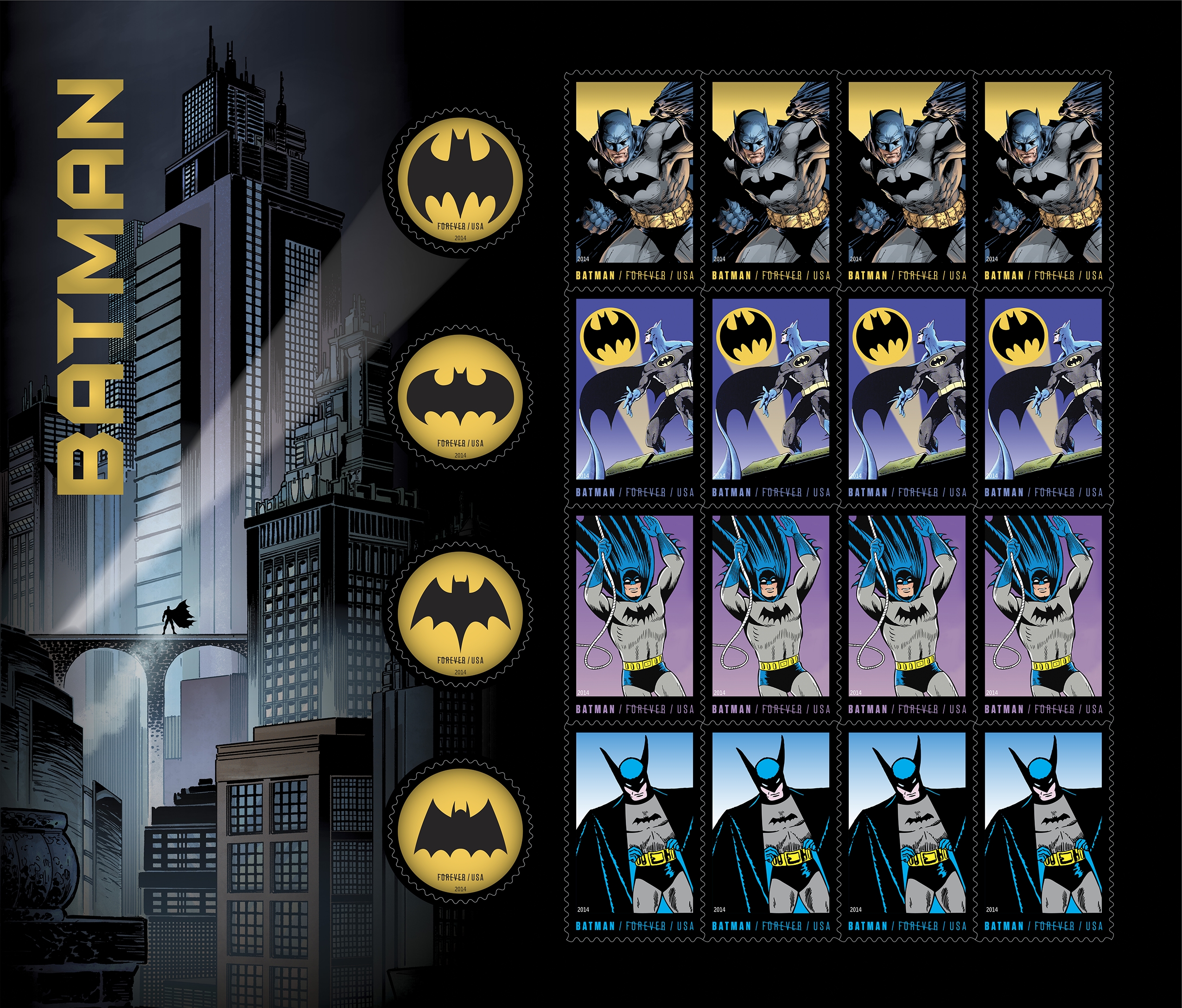 Batman stamps