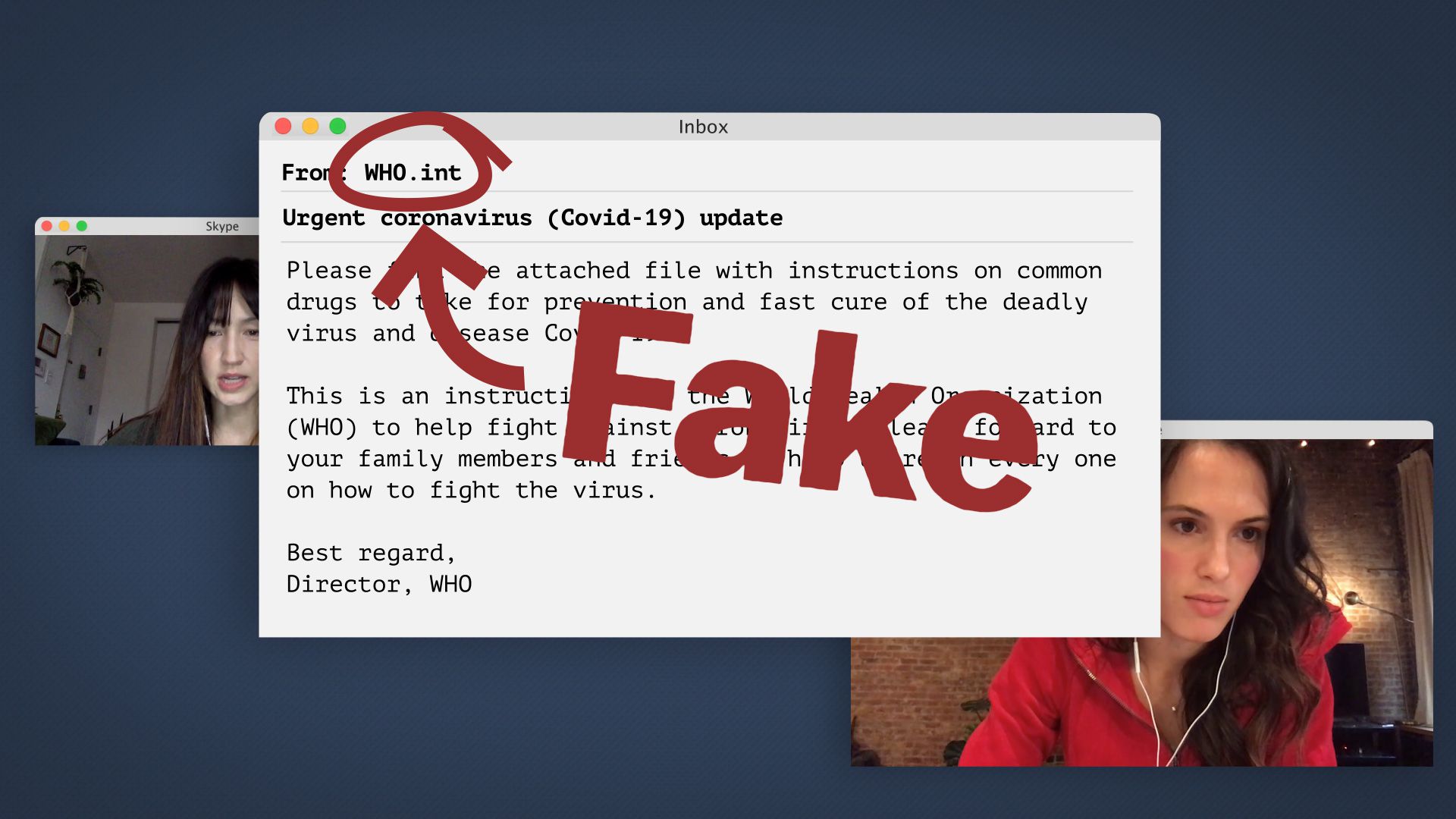 Why Coronavirus scammers can send fake emails from the WHO Upload