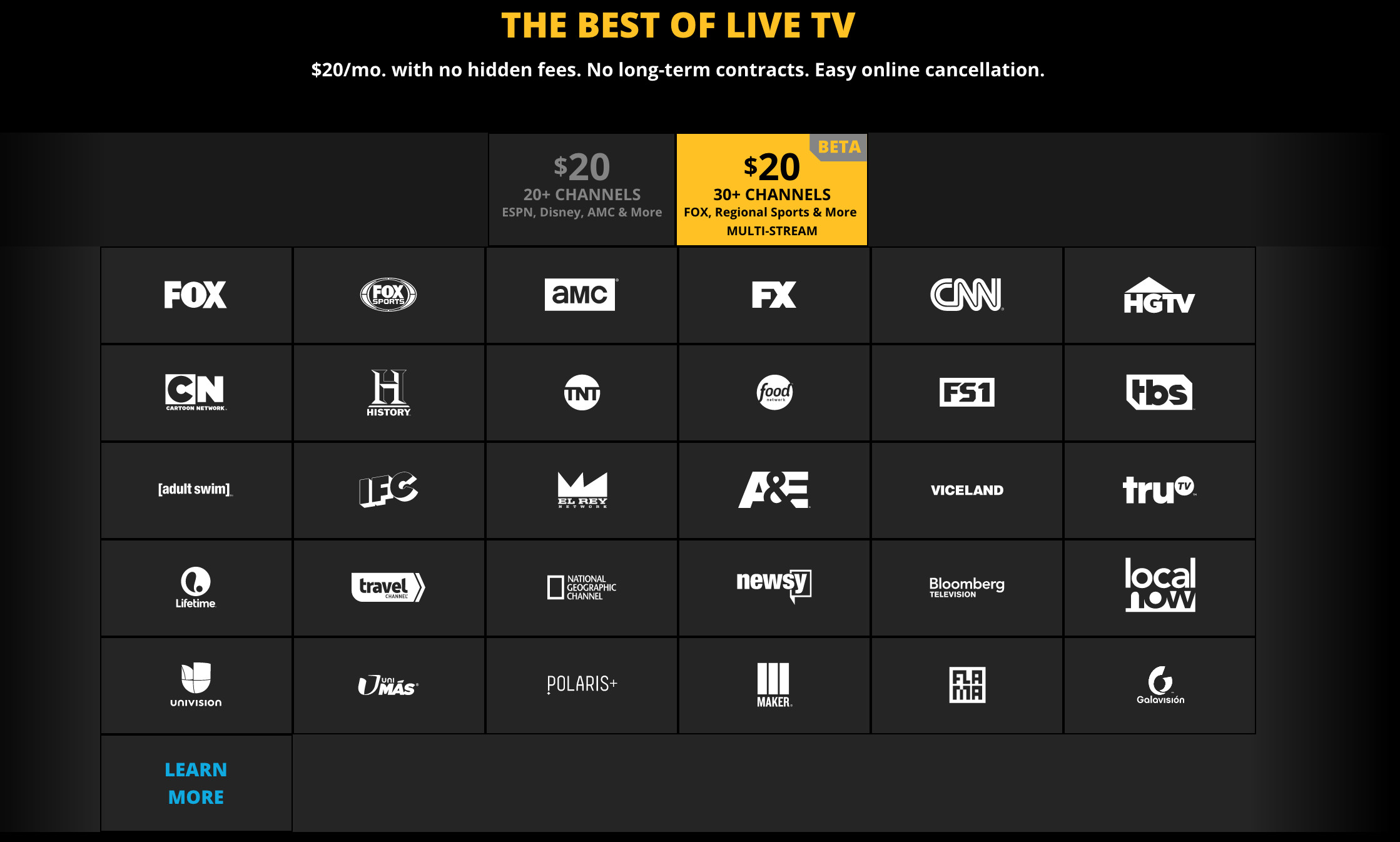 Sling TV launches new $20 package with Fox channels, but no Disney or