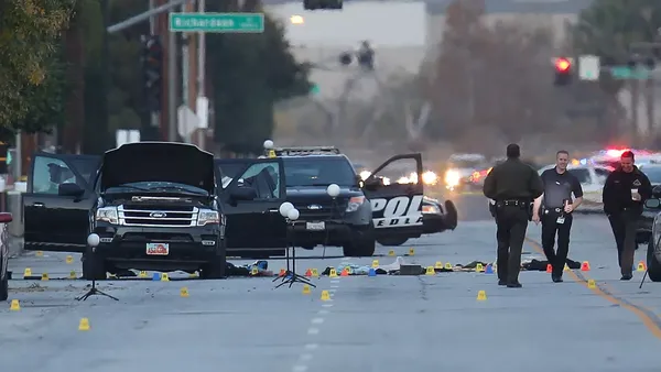The scene where the suspects were killed.
