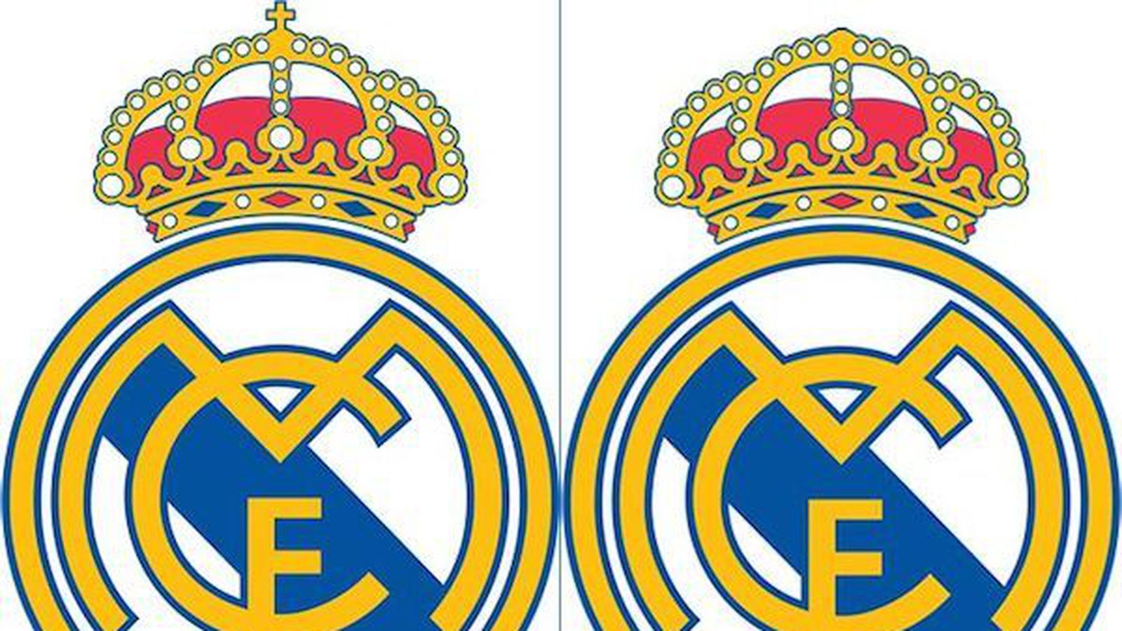 Real Madrid has an alternate crest without a cross for sponsorship