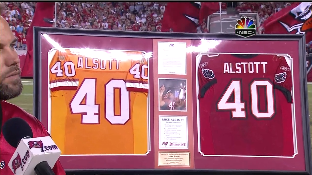 That time the Buccaneers misspelled Mike Alstott's name at his ...